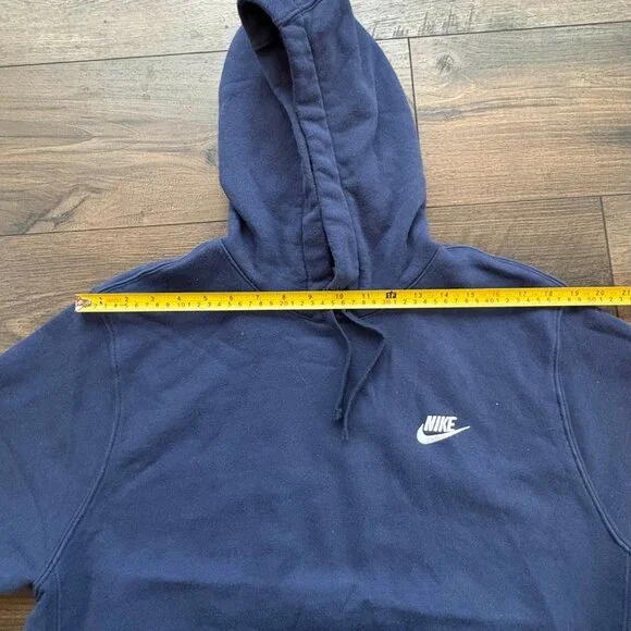 Nike Sportswear Club Fleece Pullover Hoodie LARGE Midnight Navy BV2654-410 - Picture 8 of 12